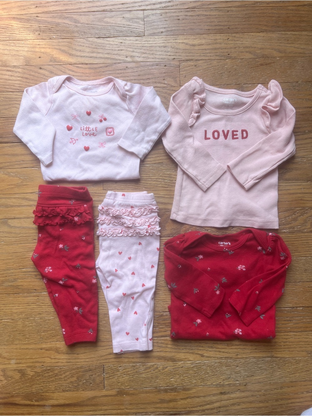 Carters Baby Girl Bundle mix and match sets size 6-9 M and 9 M